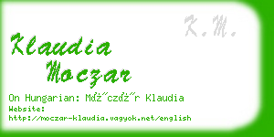 klaudia moczar business card